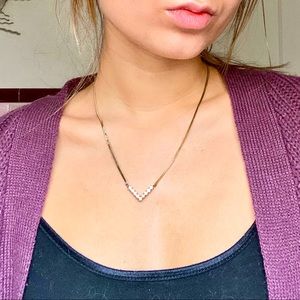 Vintage 90s Diamond-Accent Necklace